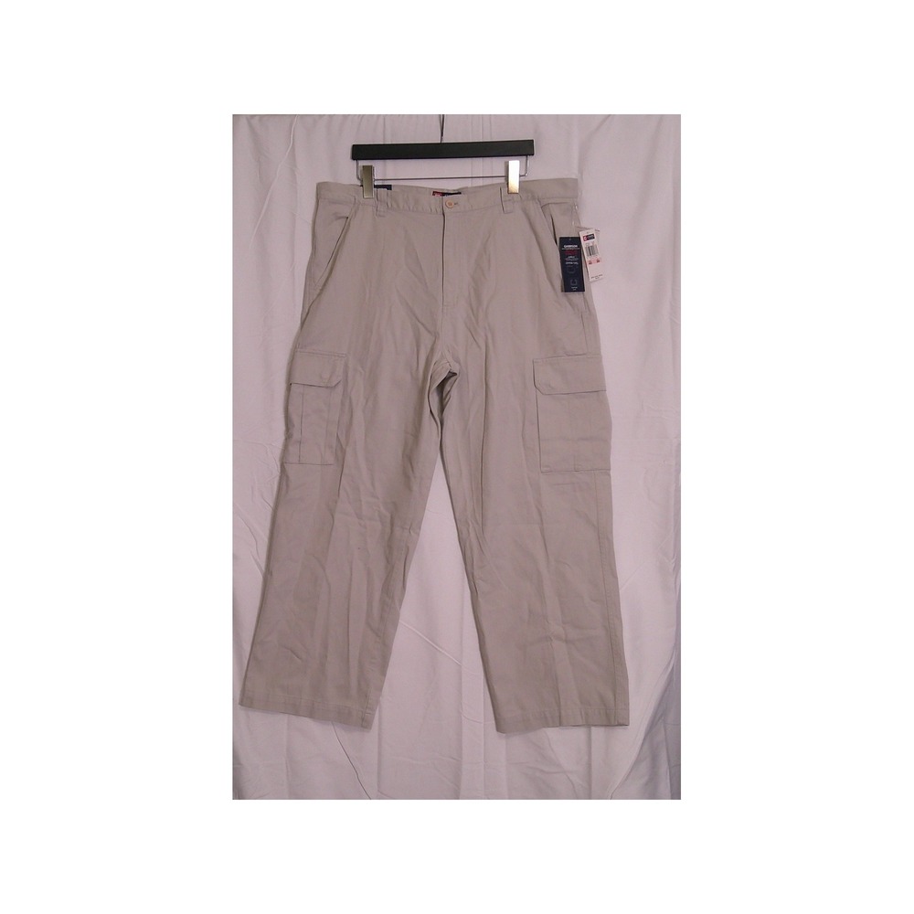 Chaps Garrison Men's Cargo Pants Khaki‎ Cotton Twill Size 40x30